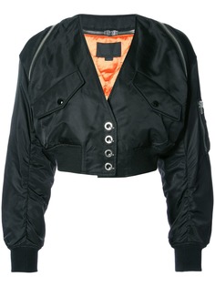Alexander Wang укороченная куртка-бомбер с V-образным вырезом