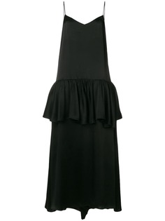 Stella McCartney длинное платье с баской на бедрах