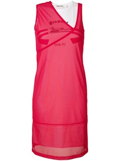 Helmut Lang платье с сетчатым слоем