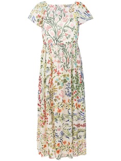 RED Valentino платье миди с цветочным принтом