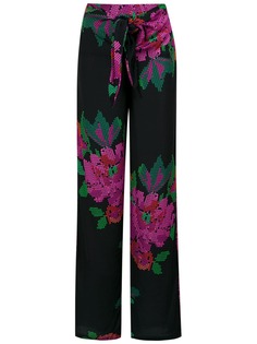 Amir Slama roses print wide leg trousers