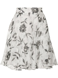 Versace Pre-Owned расклешенная юбка с цветочным принтом