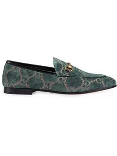 Gucci бархатные лоферы Jordaan GG