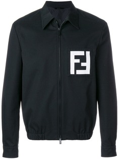Fendi куртка рубашечного кроя с принтом логотипа