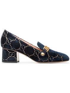 Gucci бархатные туфли-лодочки Sylvie 55