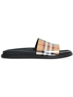Burberry шлепанцы в винтажную клетку