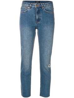 A.P.C. укороченные состаренные джинсы
