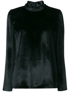 Red Valentino велюровый топ с длинными рукавами