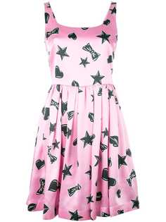 Moschino платье с принтом звезд