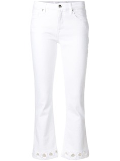 Victoria Victoria Beckham укороченные джинсы с вырезами