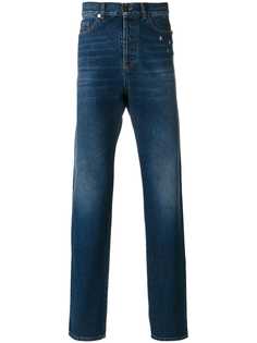 Saint Laurent прямые джинсы с заклепками в виде звезд
