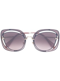 Miu Miu Eyewear солнцезащитные очки с двойной оправой