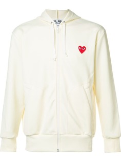 Comme Des Garçons Play толстовка на молнии с капюшоном и вышивкой