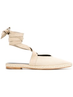 JW Anderson эспадрильи на завязке с бархатной отделкой