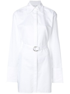 Helmut Lang удлиненная рубашка в тонкую полоску