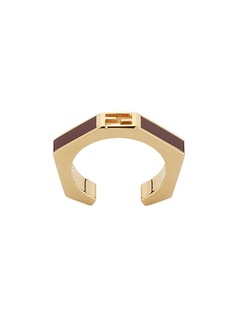 Fendi полированное кольцо пятиугольной формы