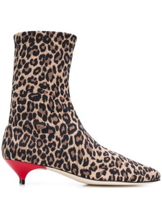 Gia Couture ботильоны с носочной вставкой и леопардовым принтом