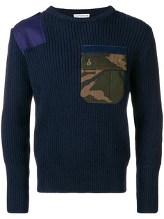 Gosha Rubchinskiy фактурный свитер с карманом с камуфляжным узором