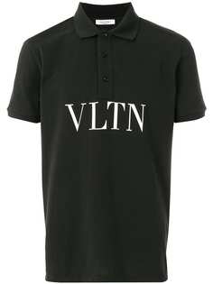 Valentino футболка-поло с принтом VLTN
