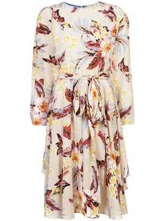 Diane von Furstenberg платье с цветочным принтом и поясом