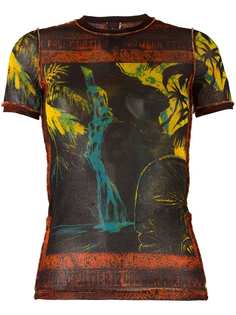 Jean Paul Gaultier Pre-Owned прозрачная футболка с принтом подопада