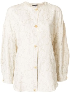 Giorgio Armani Pre-Owned куртка свободного кроя с цветочной вышивкой
