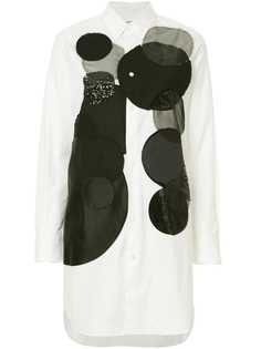 Junya Watanabe Comme des Garçons Pre-Owned удлиненная рубашка с круглыми вставками