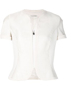 Versace Pre-Owned ребристая блузка на молнии