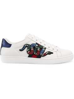 Gucci кроссовки Ace с вышивкой