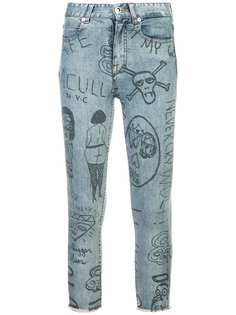 Haculla джинсы с принтом с необработанными краями