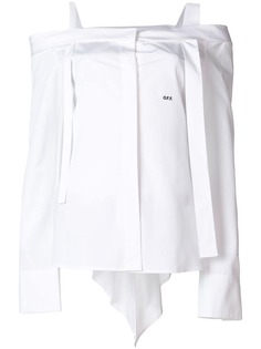 Off-White блузка со спущенными плечами