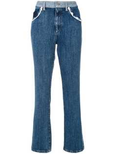 Miu Miu джинсы с кружевной отделкой