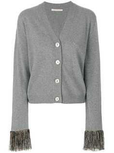 Christopher Kane кардиган с бахромой с металлическим отблеском