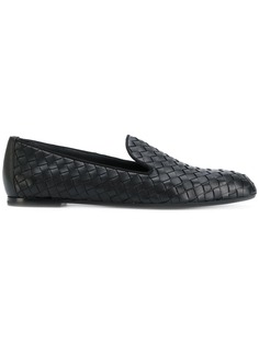 Bottega Veneta плетеные фактурные слипперы