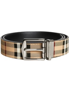 Burberry двухсторонний ремень в клетку Haymarket