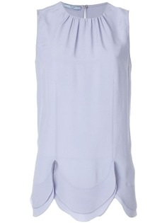 Prada блузка с зазубренным подолом