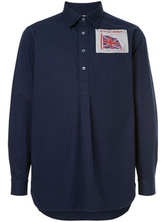 Kent & Curwen рубашка с заплаткой с флагом