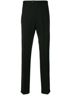 Versace Pre-Owned брюки строгого кроя в полоску