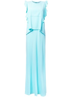 Carven длинное платье с оборками