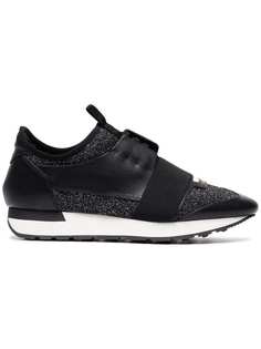 Balenciaga кроссовки Race Runner с блестками