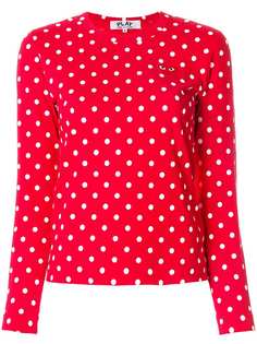 Comme Des Garçons Play футболка в горох с логотипом