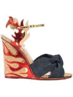 Charlotte Olympia туфли на платформе с принтом