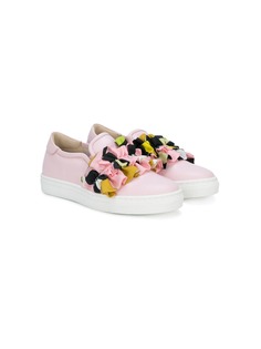 Emilio Pucci Junior слипоны с ремешком с оборками