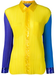 Issey Miyake Pre-Owned плиссированная рубашка в стиле колор блок