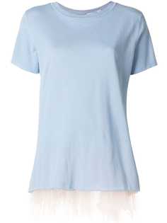 Blugirl футболка с отделкой из тюля