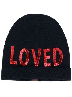 Gucci шапка с вышивкой Loved