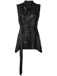 Rick Owens Lilies блузка с запахом и эффектом металлик