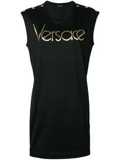 Versace платье-футболка с логотипом