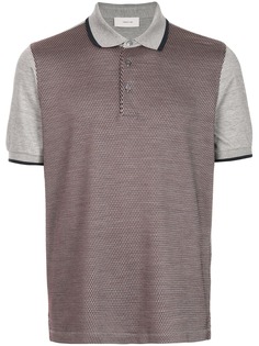 Cerruti 1881 рубашка-поло с контрастными рукавами и узором