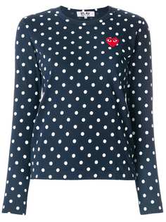 Comme Des Garçons Play футболка в горох с логотипом
